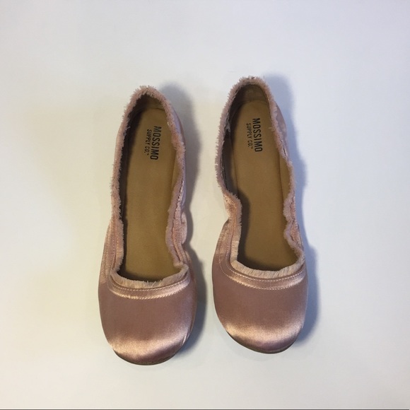 Mossimo ONO Pink Satin Ballet Flats w/ Fringe - Picture 2 of 8